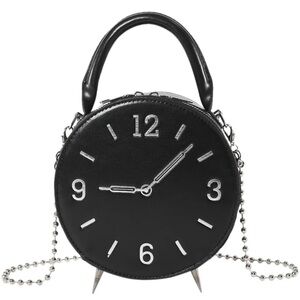 Round Clock 2 Way Waterproof Vegan Leather NWT​